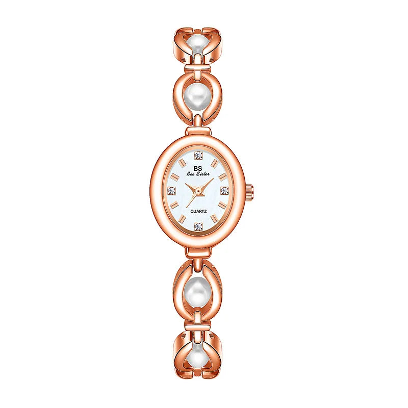 Women's Japanese Style Light Luxury Simple Pearl Bracelet Waterproof Watch