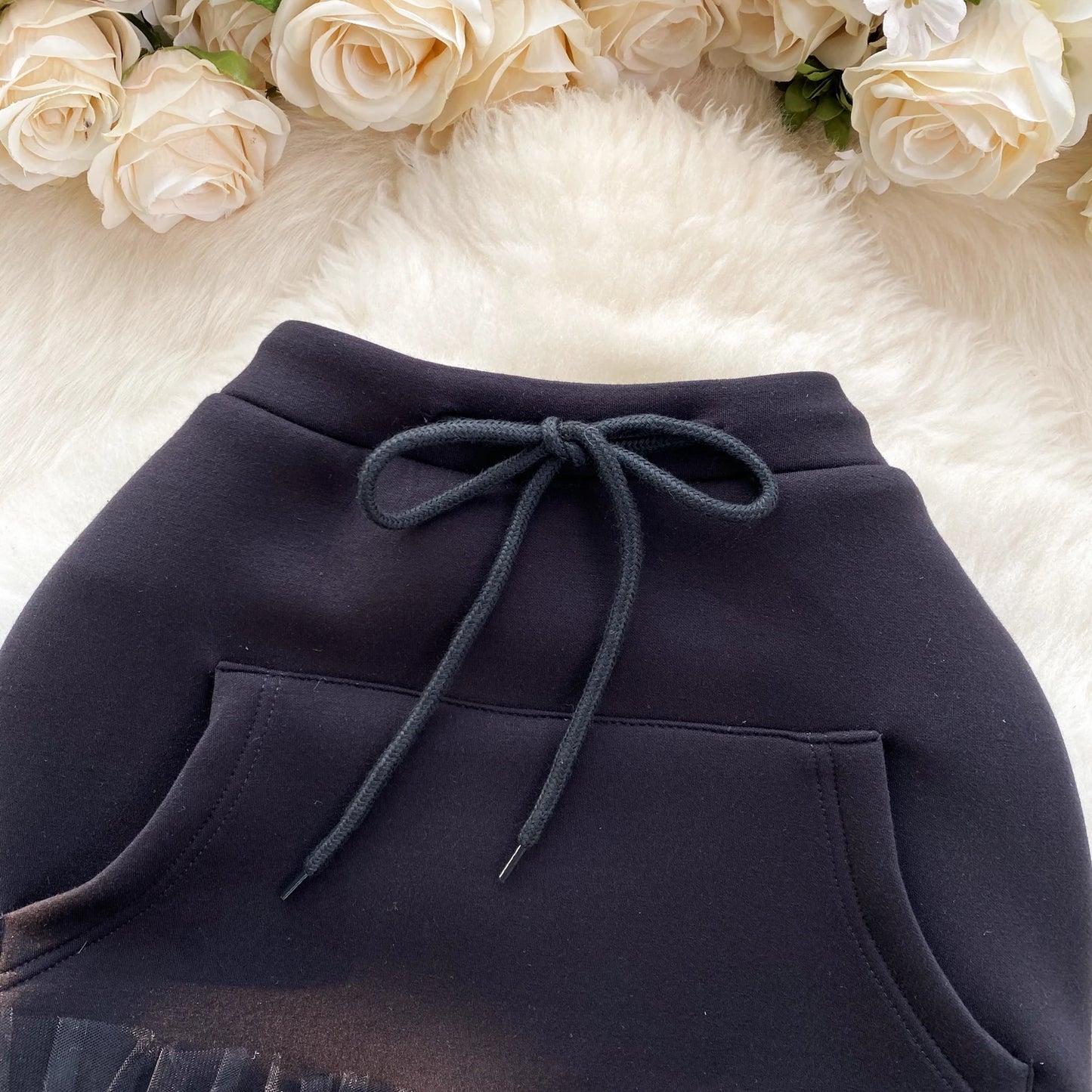 Women Drawstring Big Pocket Club Sexy Mini Skirt