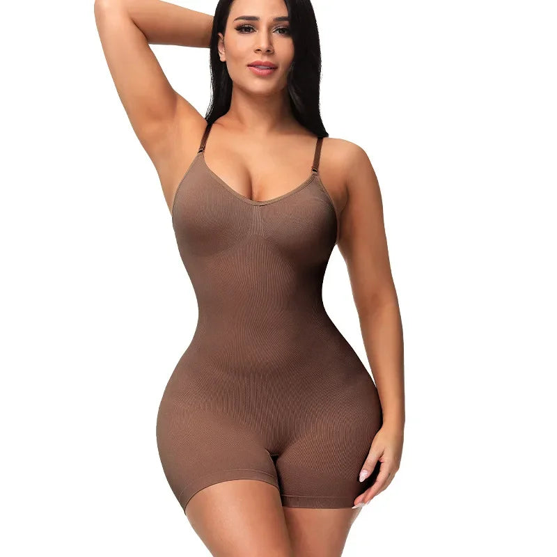High Elastic Bodysuit for Women Tummy Control Shapewear Seamless Sculpting Thong Body Shaper