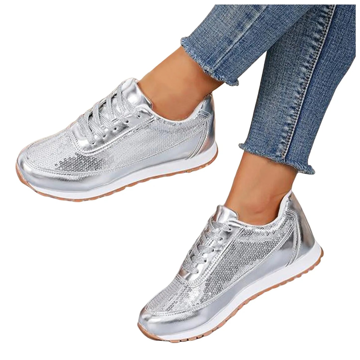 Casual Shoes For Women Sneaker Wedges Sequined Casual Sneakers Fashion Comfortable Sneakers