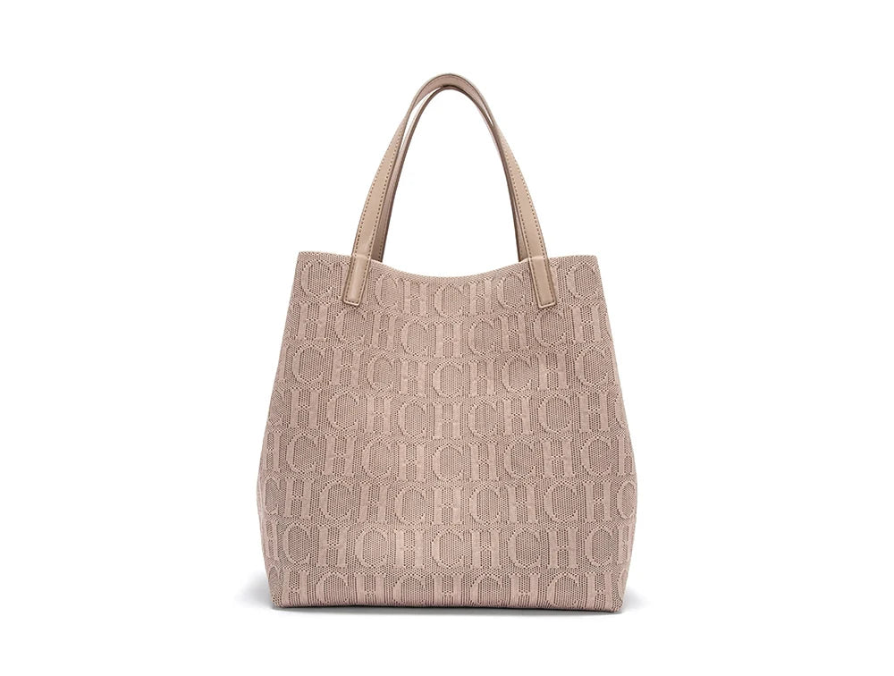 Classic New Solid Color Handbag Women's Exquisite Handcrafted Weaving Large Capacity Handbag