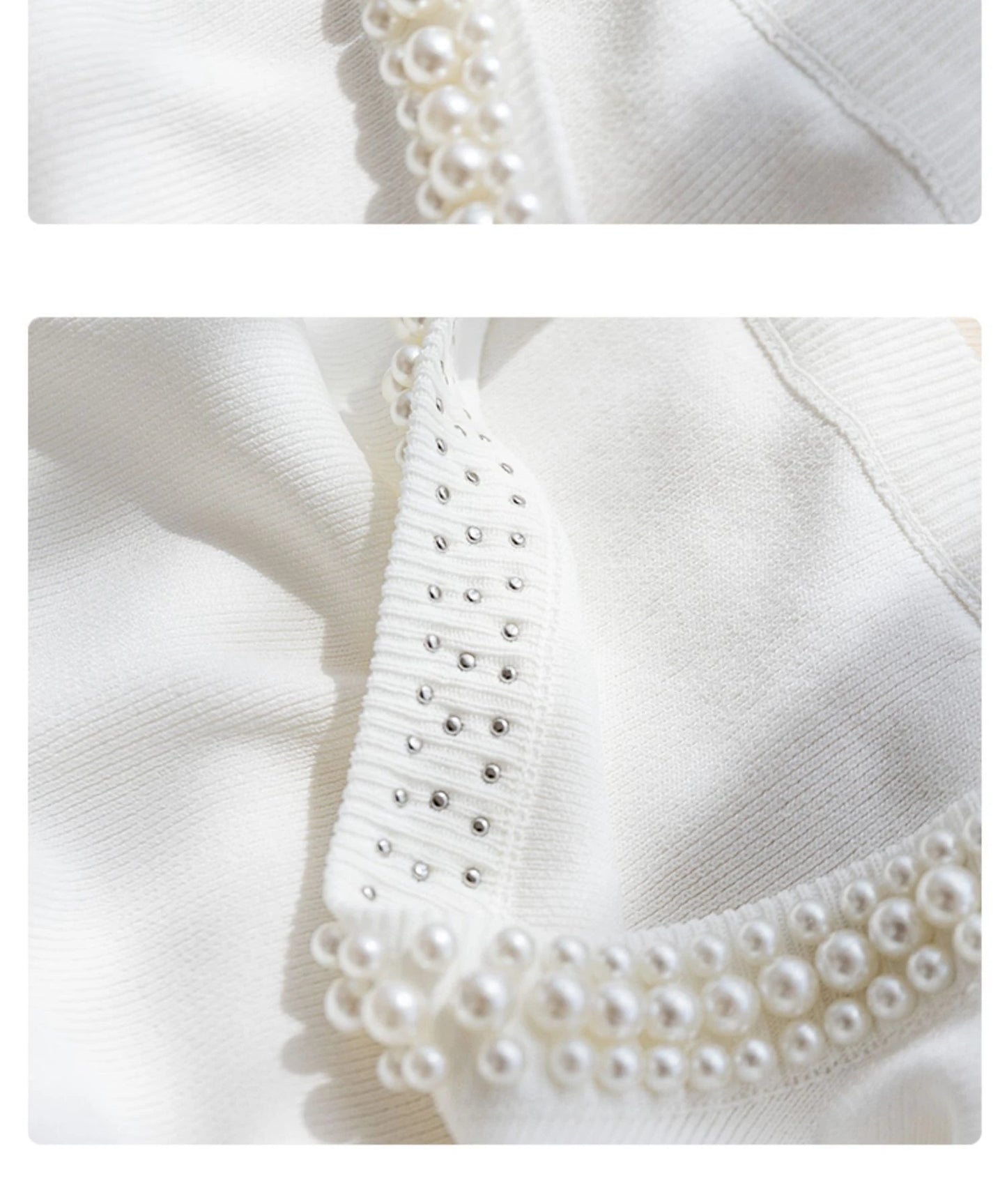Knitted Sleeveless Beaded Casual Thin Tops