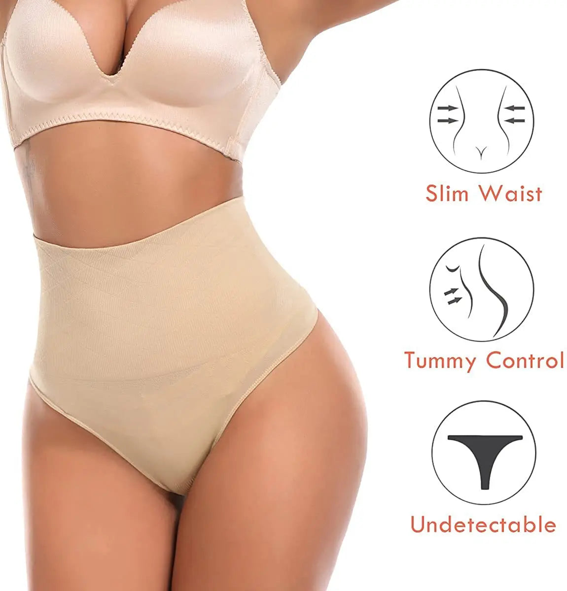 Seamless Thong Shapewear for Women Tummy Control Body Shaper Panties Girdle High Waist Briefs