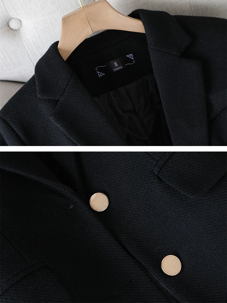Ladies Blazer Women Green Black Khaki Long Sleeve Female Business Work Wear Slim Formal Jacket for Winter