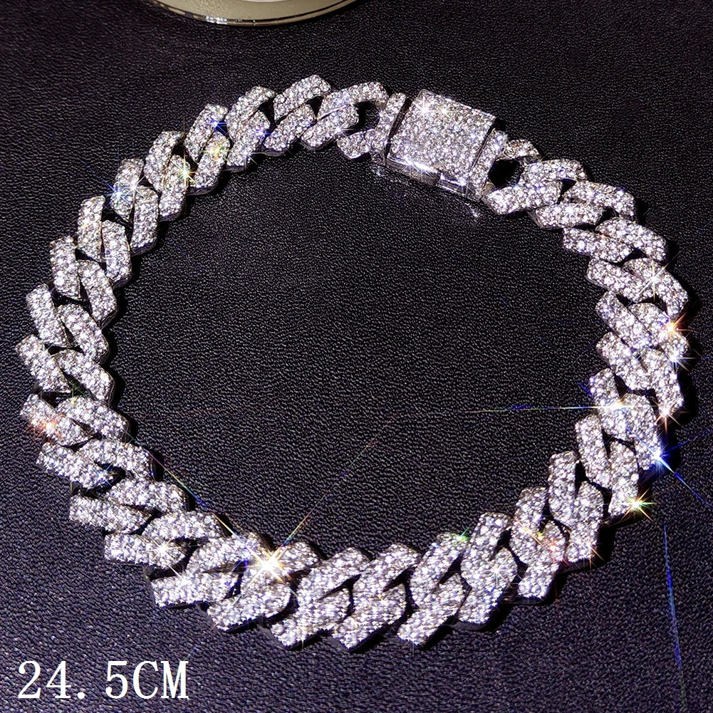 Iced Out Chunky Cuban Chain Anklets For Women