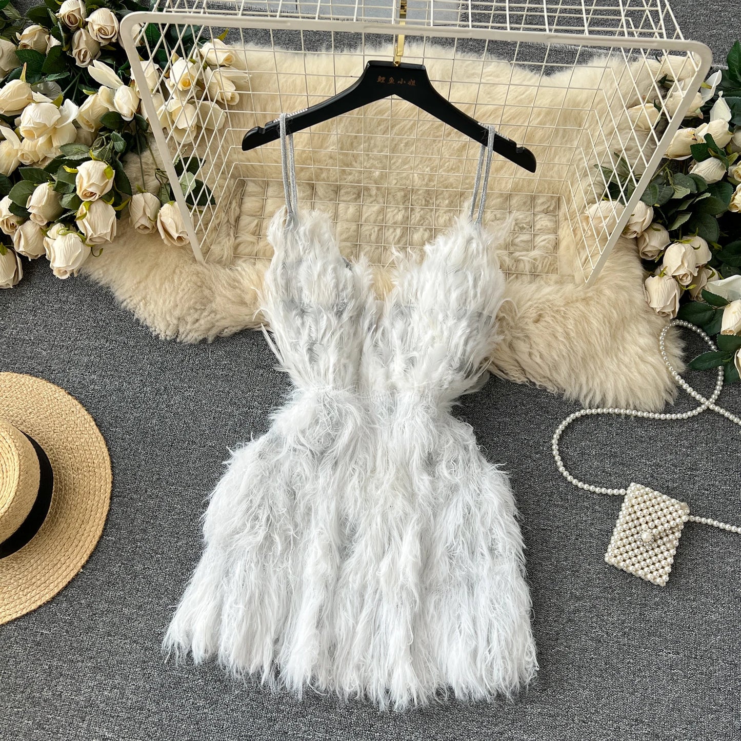 Solid Halter Women Dress All Match Off Shoulder Dresses Sexy Elegant Tassel Mini Dress