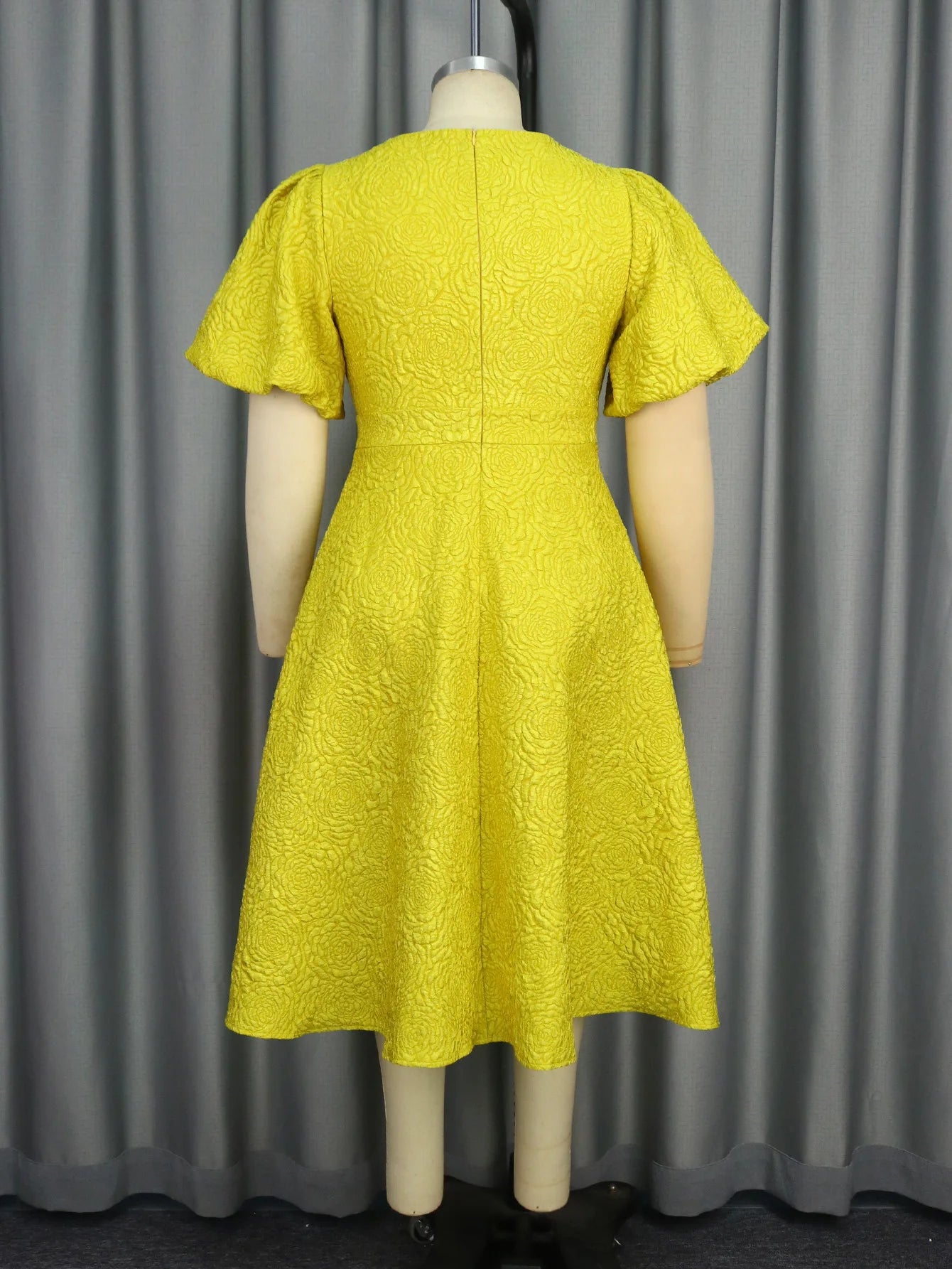 Women Plus Size Jacquard Dress A-Line Party Banquet Dress Cocktail Dress