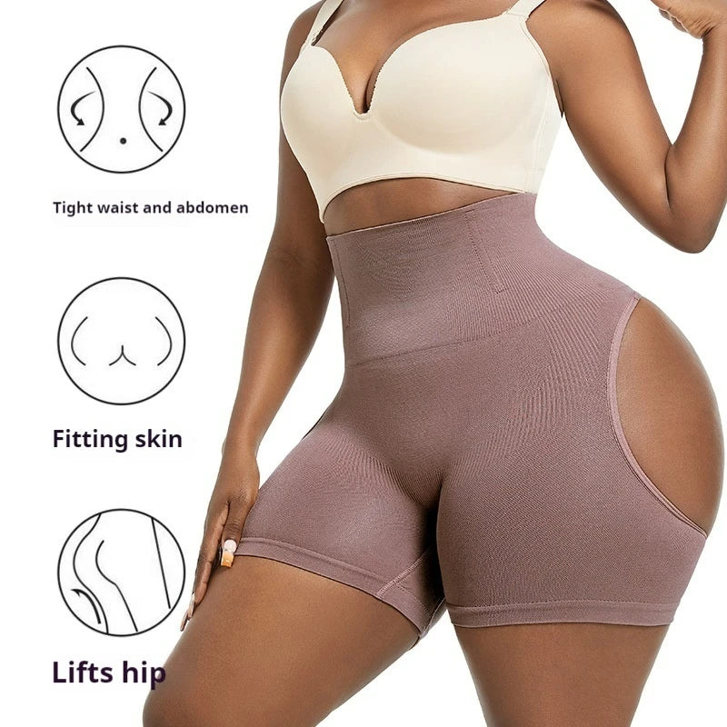 Sexy Nylon Control Panties Body Shaper Women Underwear Show Buttocks High Waist Butt Lifter Plus Size Underwear