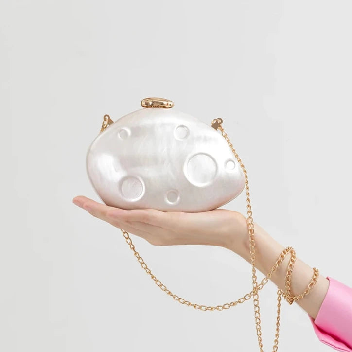 Stone shape Small Acrylic clutch bag women for wedding evening party