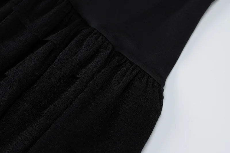Black Mini Dress Sleeveless Mesh Patchwork Mini Evening Prom Dress Bodycon
