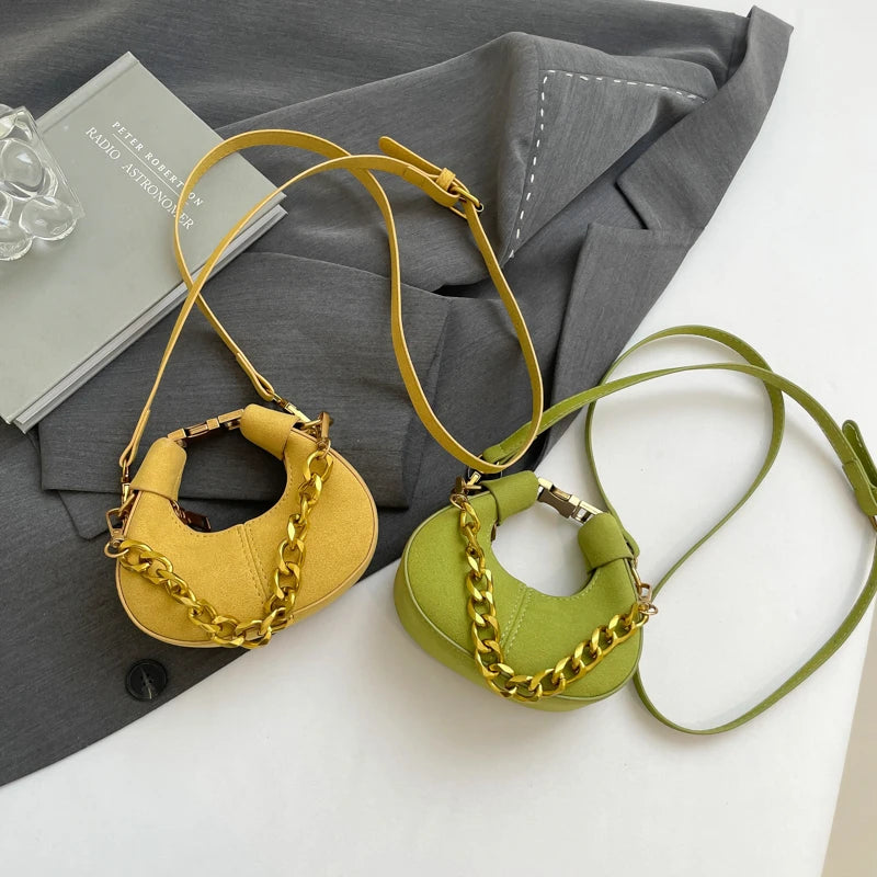Mini PU Leather Saddle Shoulder Bag for Women Y2K Handbags and Purses Crossbody Bags