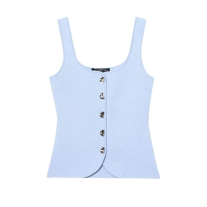 Chic Elastic Top Slim Elegant Knitted Women's Tops