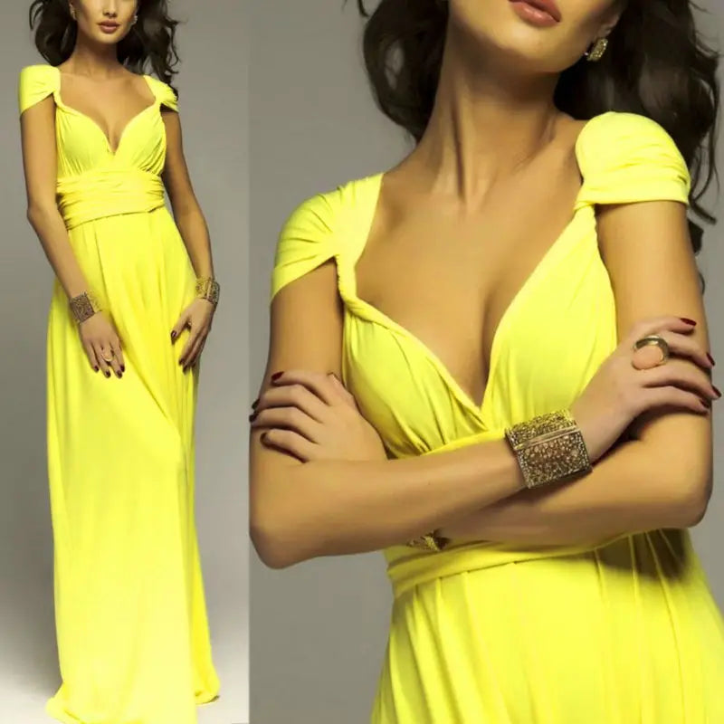 Multiway Wrap Convertible Boho Maxi Dress Bridesmaid Infinity Robe Dresses
