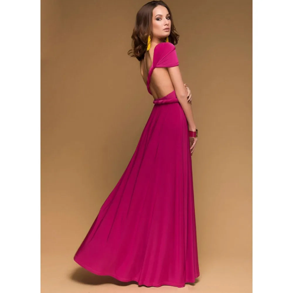 Multiway Wrap Convertible Boho Maxi Dress Bridesmaid Infinity Robe Dresses