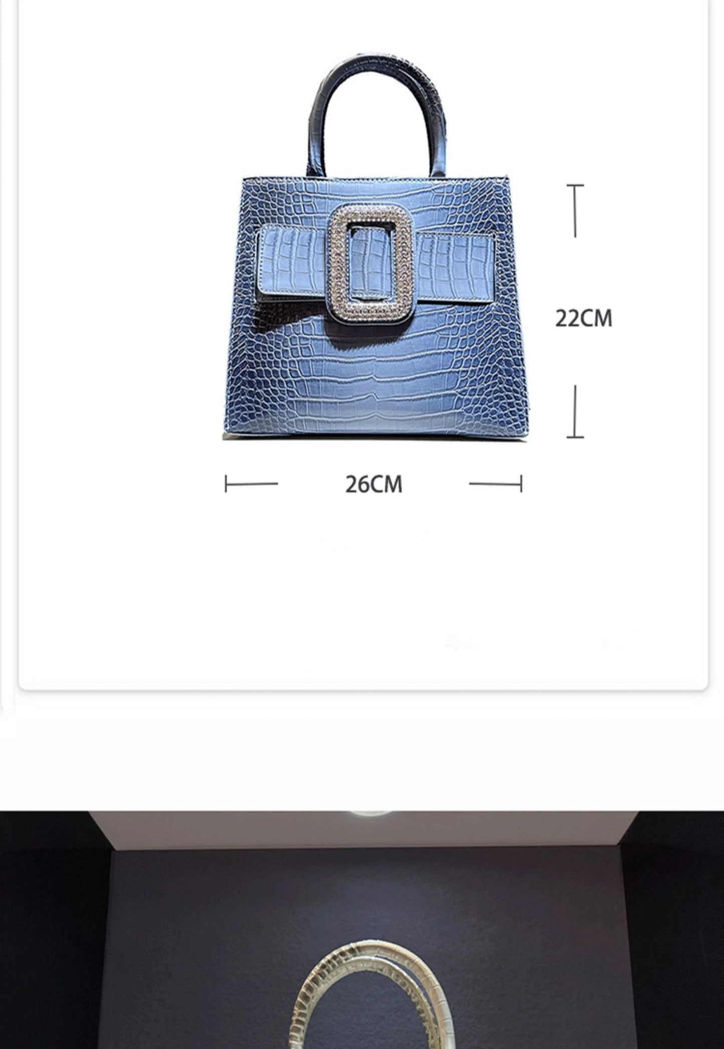 High Quality Crocodile Leather Handbag for Women Shoulder Crossbody Bag