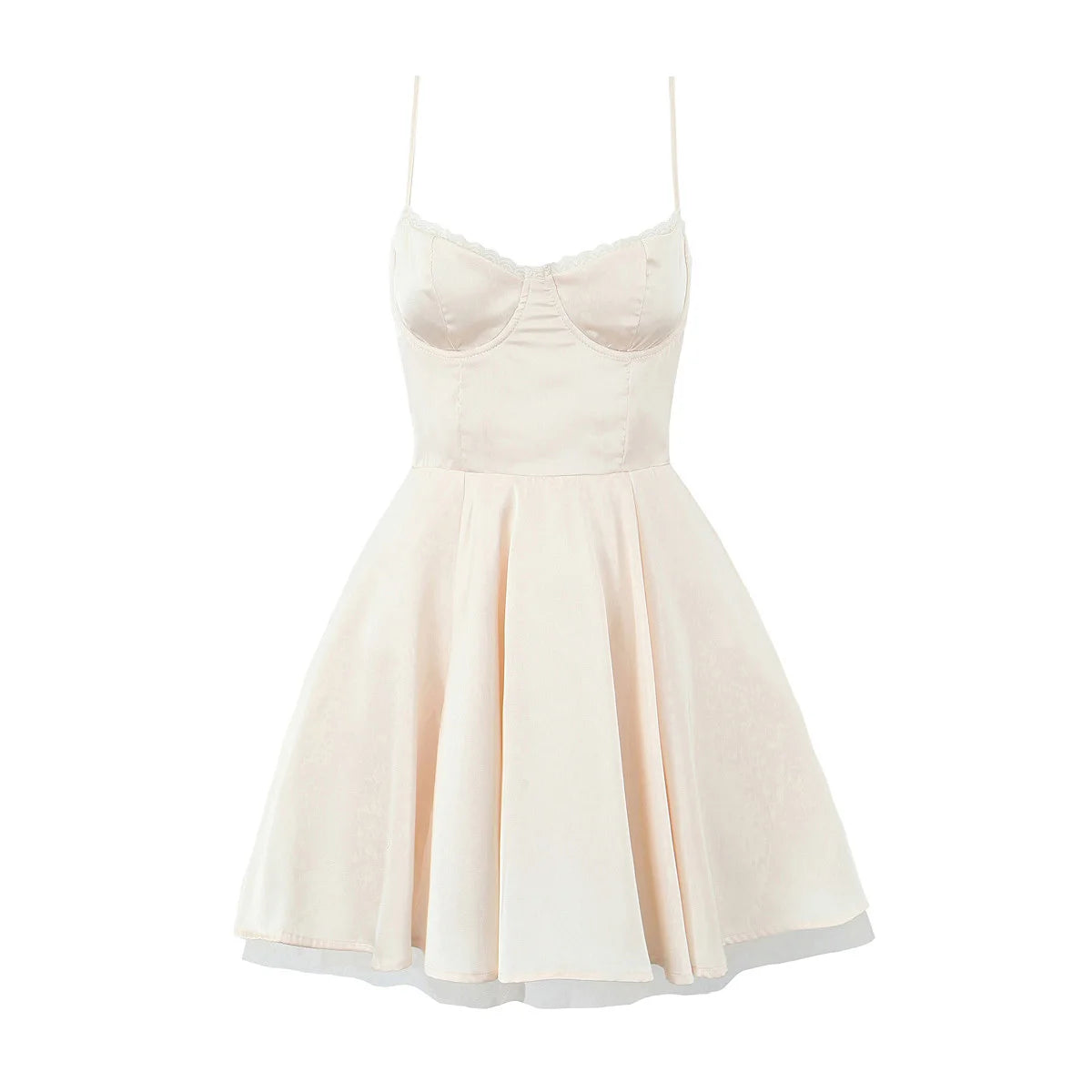 Summer Women Sexy Elegant Sling A-line Mini Dress Birthday Party Satin Dress