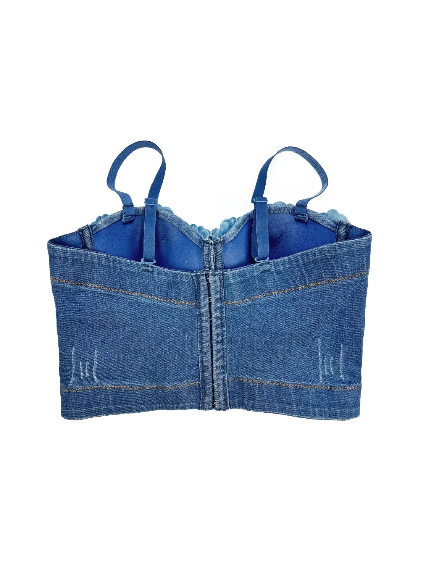 Women Denim Tank Tops Sexy Cowboy Bra Top Vest Corset Crop Top