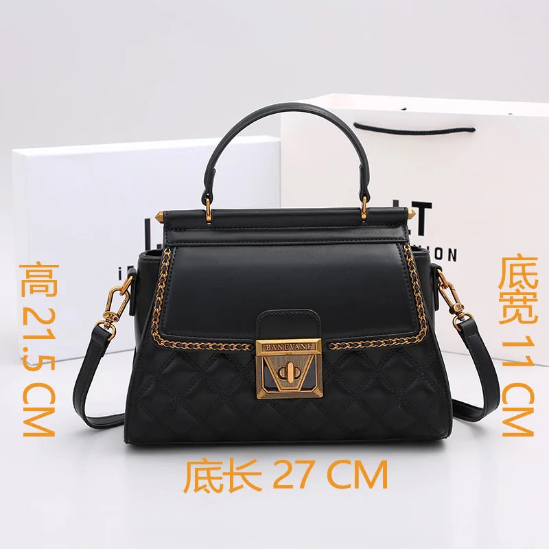 Women's handbag high-end light luxury diamond grid small square bag, shoulder and crossbody