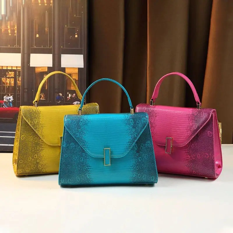 High Quality Lizard-print Handbag Women's Shoulder Crossbody Bag