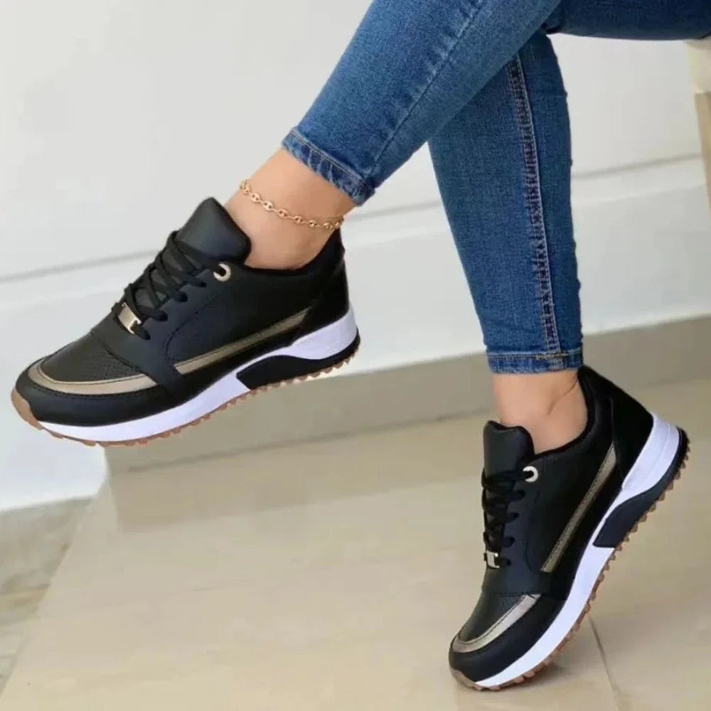 Women Causal Sneakers Summer Breathable Mesh Lace Up Sports Shoes for Women Platform Ladies Shoes