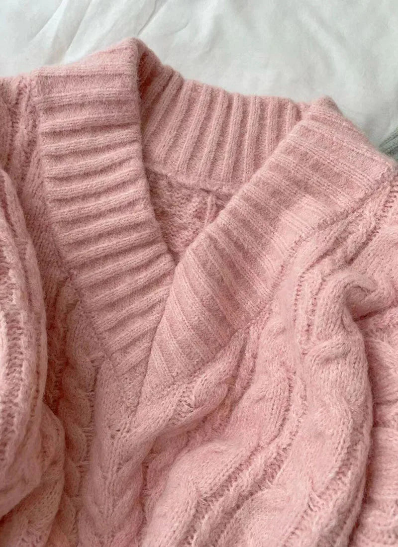 Oversized Knitted Long Sleeve Pullover for Women