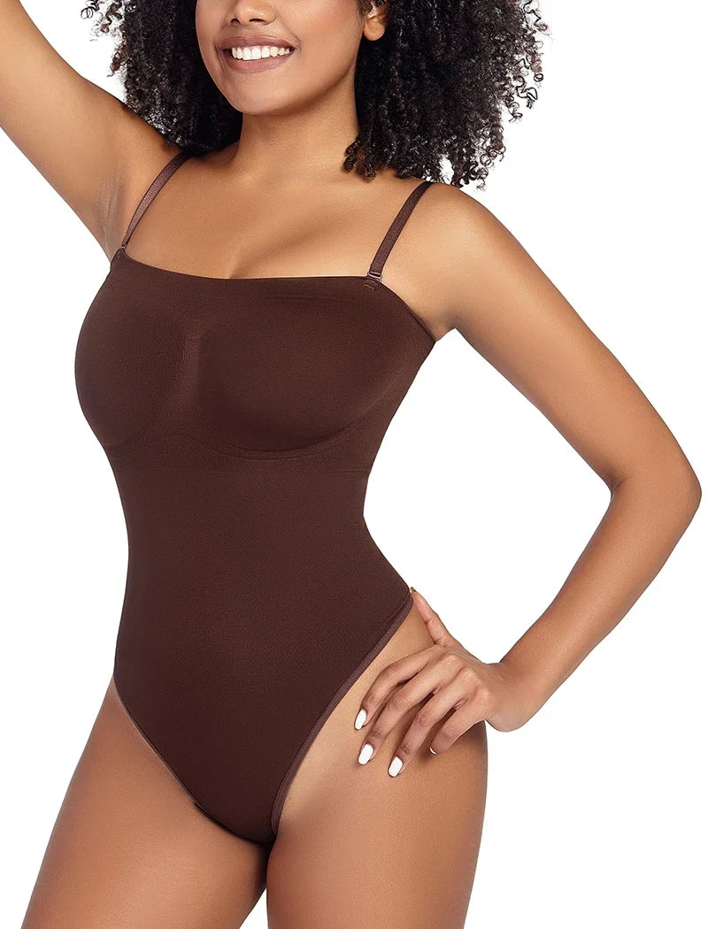 Womens Bodysuit Tummy Control Shapewear Thong Seamless Slimming Compression Body Shaper