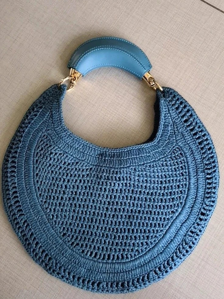 Classic Beach Straw Woven Bags For Women Luxury Designer Handbag
