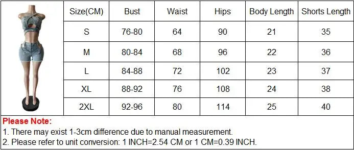 Sexy Jean Women Short Sets Straps Denim Crop Top and Cut Out Shorts Coachella Outfit