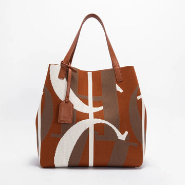 Classic New Solid Color Handbag Women's Exquisite Handcrafted Weaving Large Capacity Handbag