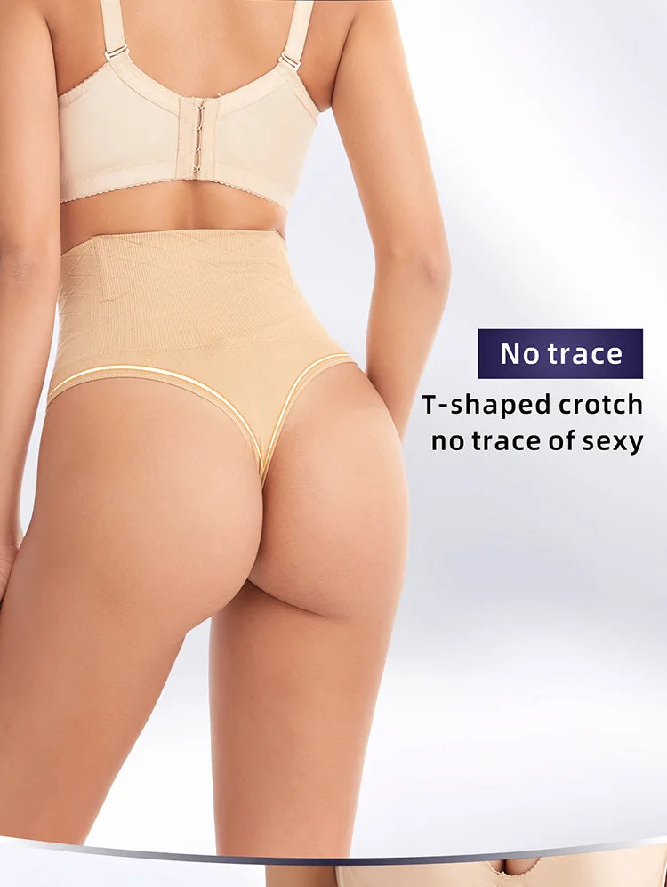 Seamless Thong Shapewear for Women Tummy Control Body Shaper Panties Girdle High Waist Briefs