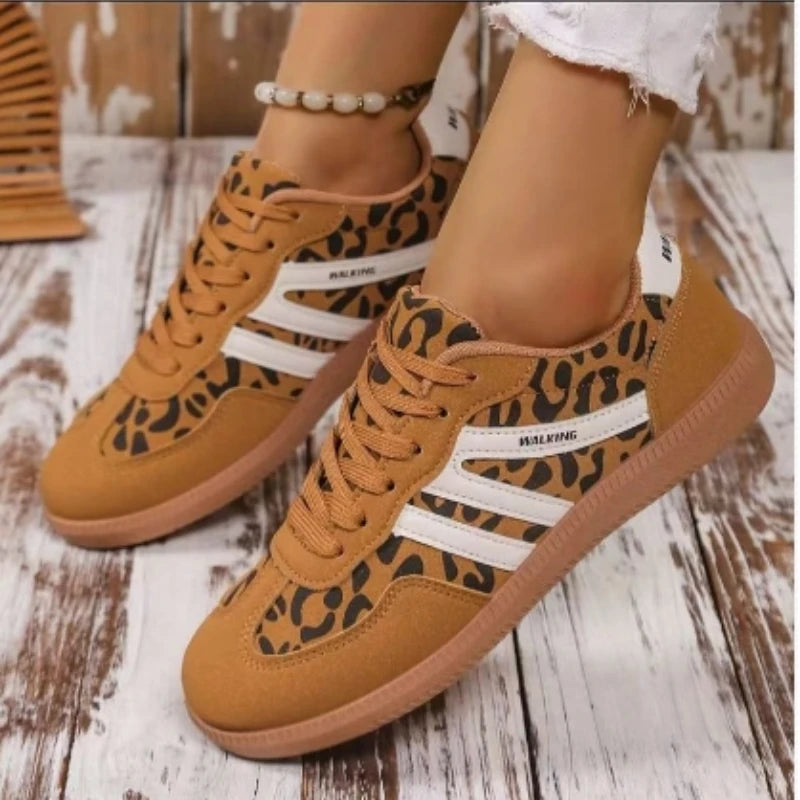 Mix Color Women's Autumn Sneakers Fashion Splicing Flat Heel Vulcanized Shoes Female Lace-Up Sneakers