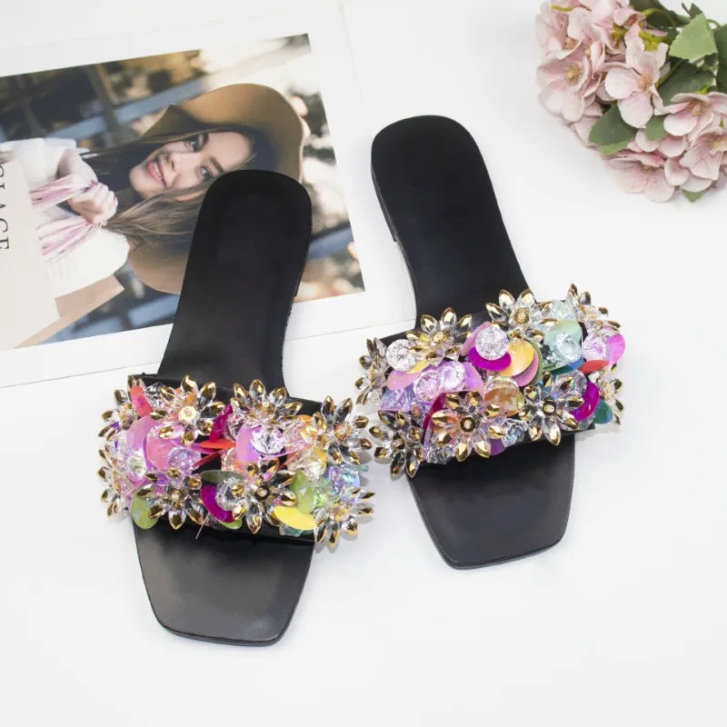 Women Crystal Sandals Fashion Diamond Women's Slippers