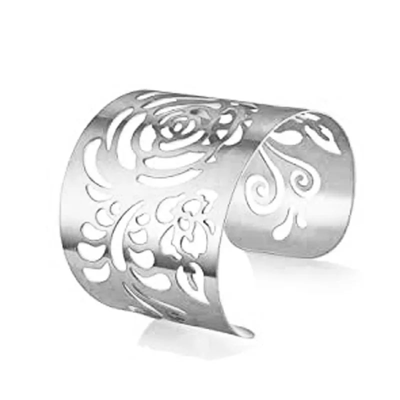 Round Chain Charms Cuff Bracelet For Women