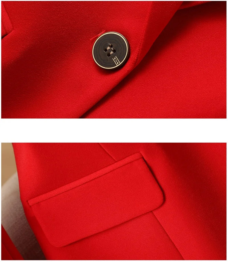 Women Office Blazer Casual Single Button Long Sleeve Office Coat