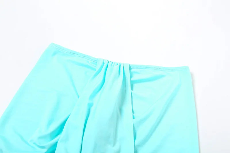 Hollow Metal Buckle 2 Piece Set Resort Wear Women Y2K Split Maxi Skirt Matching Clubwear Outfits