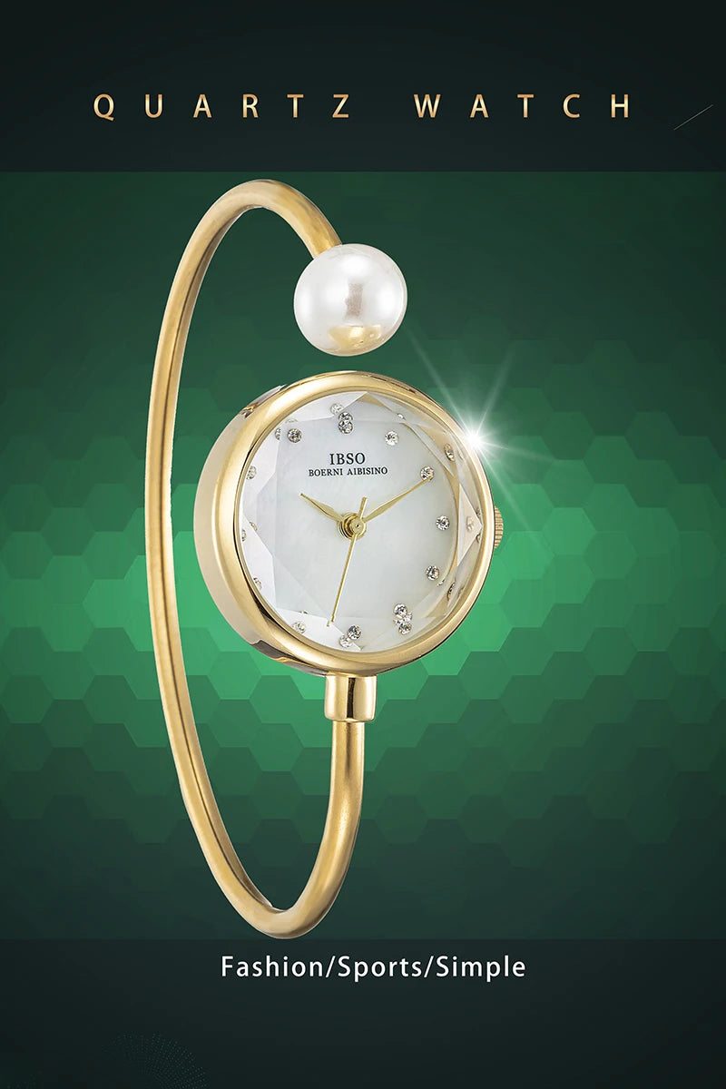 Elegant Women Bracelet Watch Luxury Diamond Waterproof Ladies Bangle Wristwatch