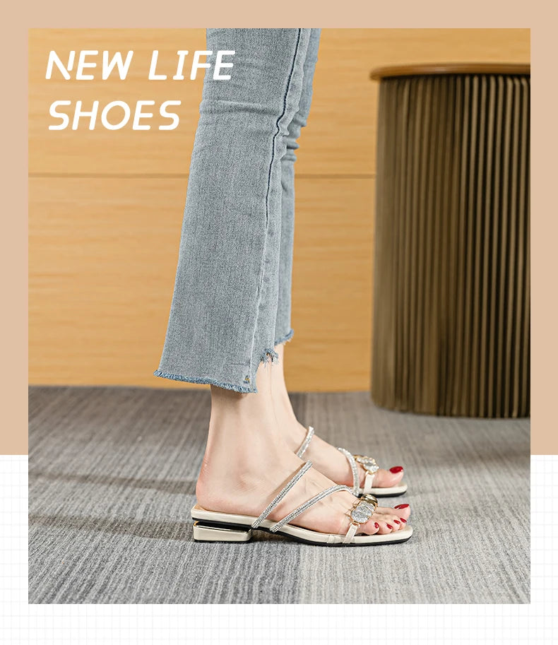 summer new women's flat slippers outdoor sandals casual flat shoes Stylish