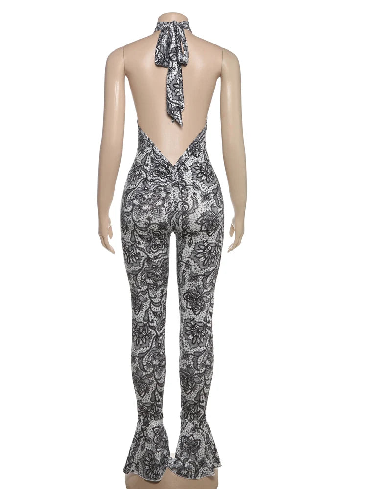 Peach Buttocks Jumpsuit Women Sexy Summer Backless Sleeveless Tight Midnight Stretch Streetwear Overalls