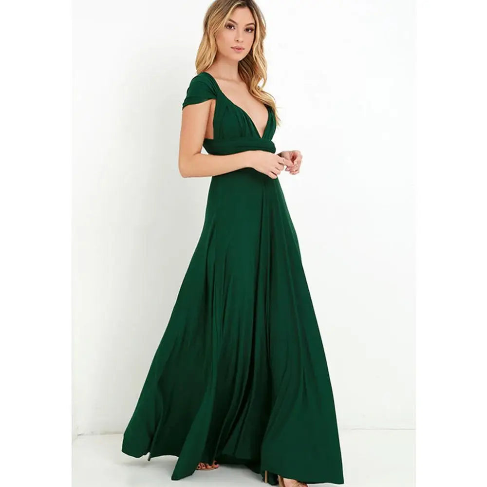 Multiway Wrap Convertible Boho Maxi Dress Bridesmaid Infinity Robe Dresses