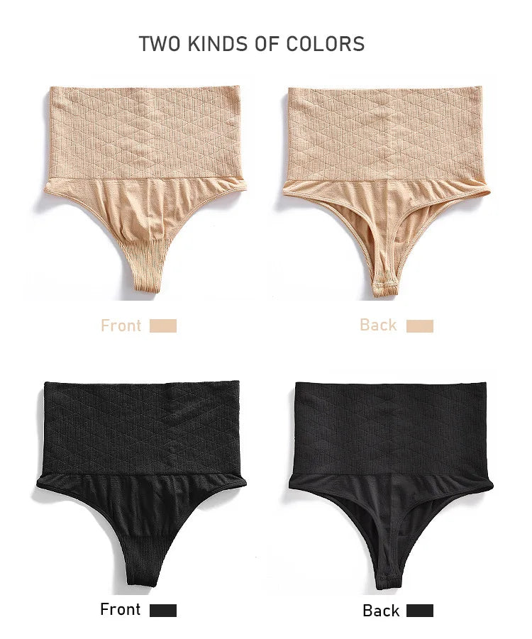 Seamless Thong Shapewear for Women Tummy Control Body Shaper Panties Girdle High Waist Briefs
