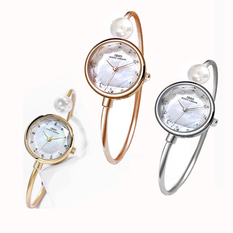 Elegant Women Bracelet Watch Luxury Diamond Waterproof Ladies Bangle Wristwatch