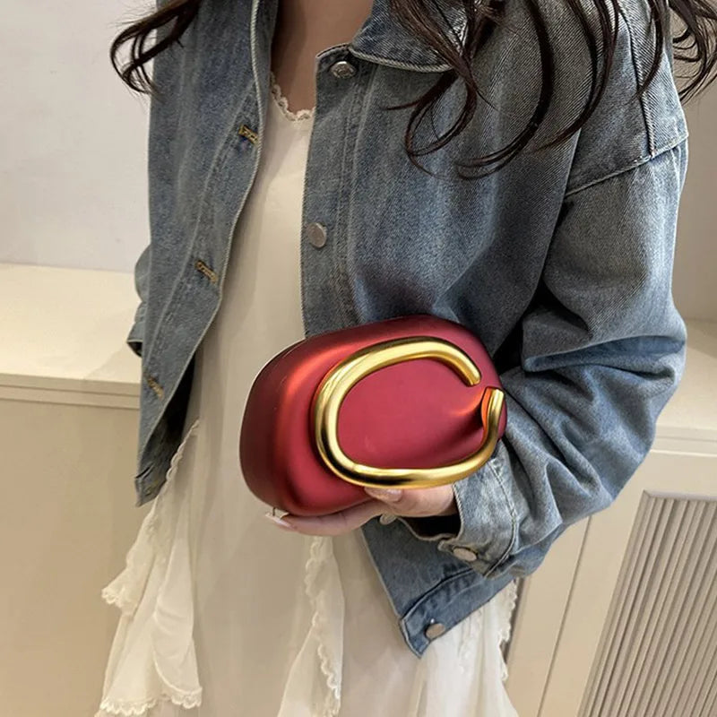 High-end Chain Shoulder Bag Exquisite Personality Round Box Elegant Crossbody Purse