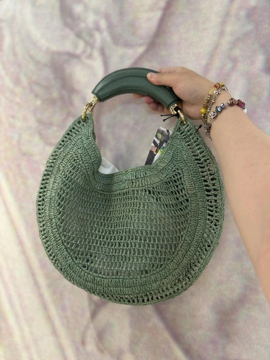 Classic Beach Straw Woven Bags For Women Luxury Designer Handbag
