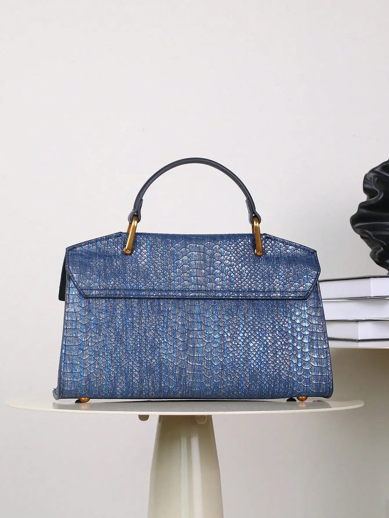 blue snake-shaped high-grade handbag fashion luxury luxury handbag lightweight large-capacity one-shoulder bag