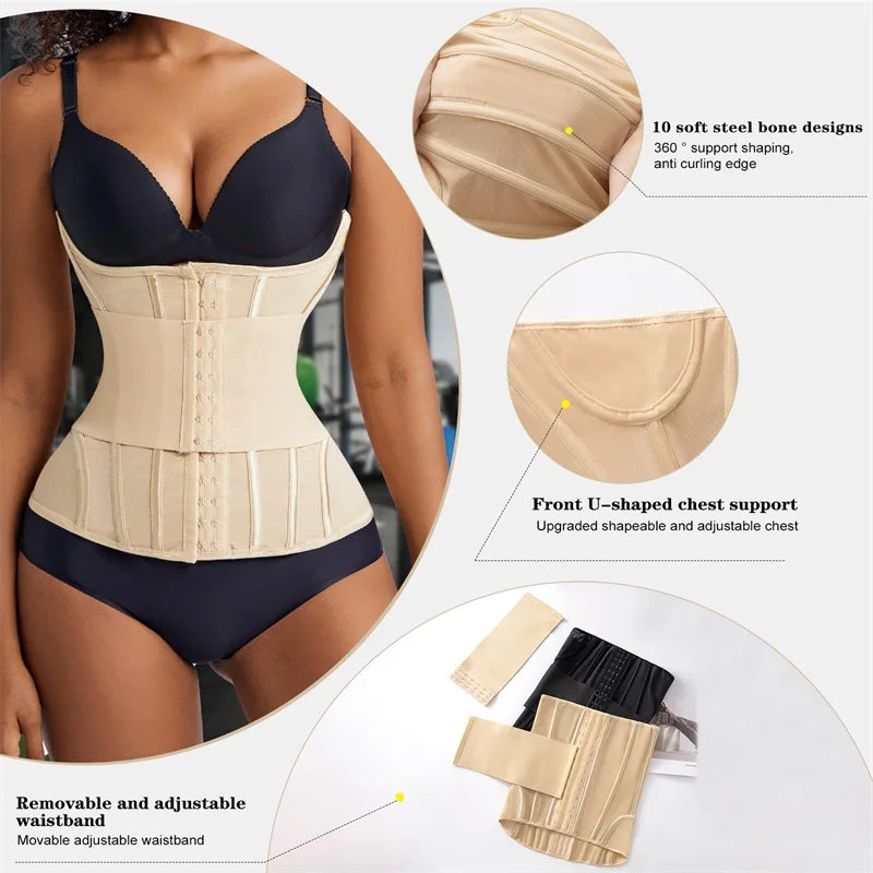 Waist Trainer Corset Women Binders Shaper Tummy Wrap Body Shapewear Slimming Belt Flat Belly Workout Women Shaper Slimming