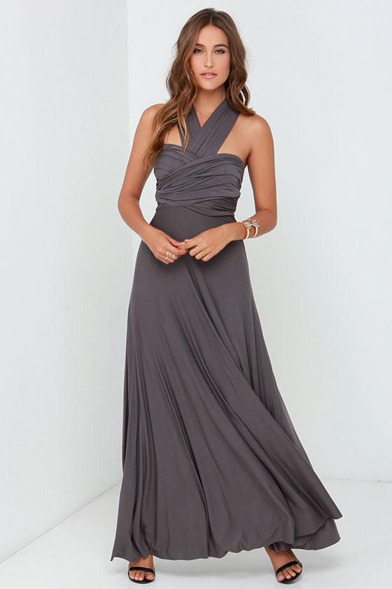 Multiway Wrap Convertible Boho Maxi Dress Bridesmaid Infinity Robe Dresses