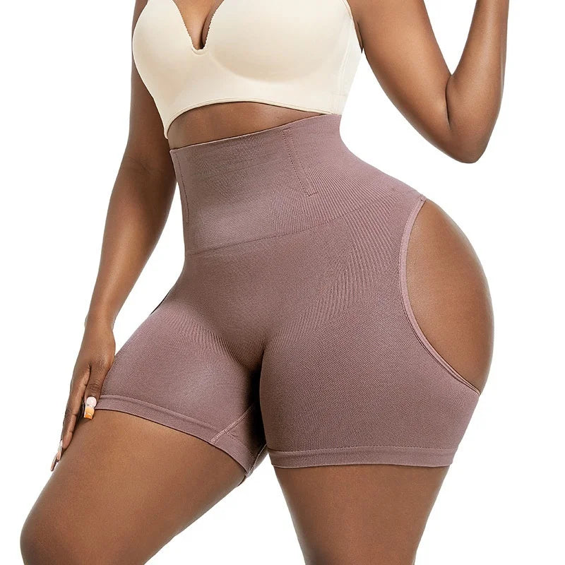 Sexy Nylon Control Panties Body Shaper Women Underwear Show Buttocks High Waist Butt Lifter Plus Size Underwear