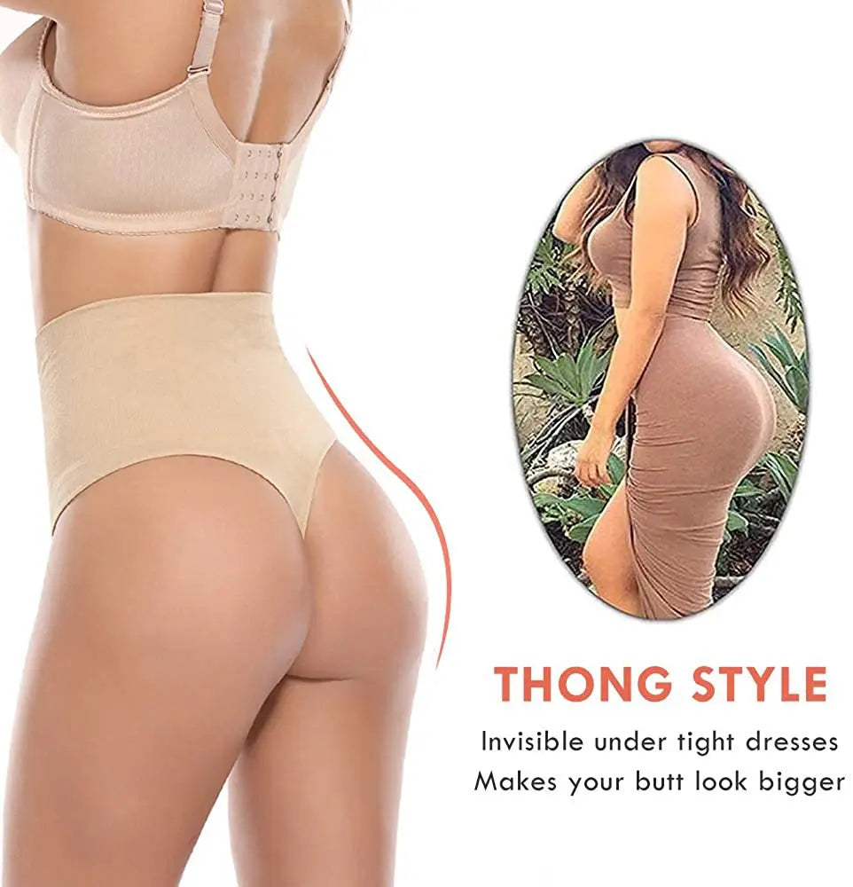 Seamless Thong Shapewear for Women Tummy Control Body Shaper Panties Girdle High Waist Briefs