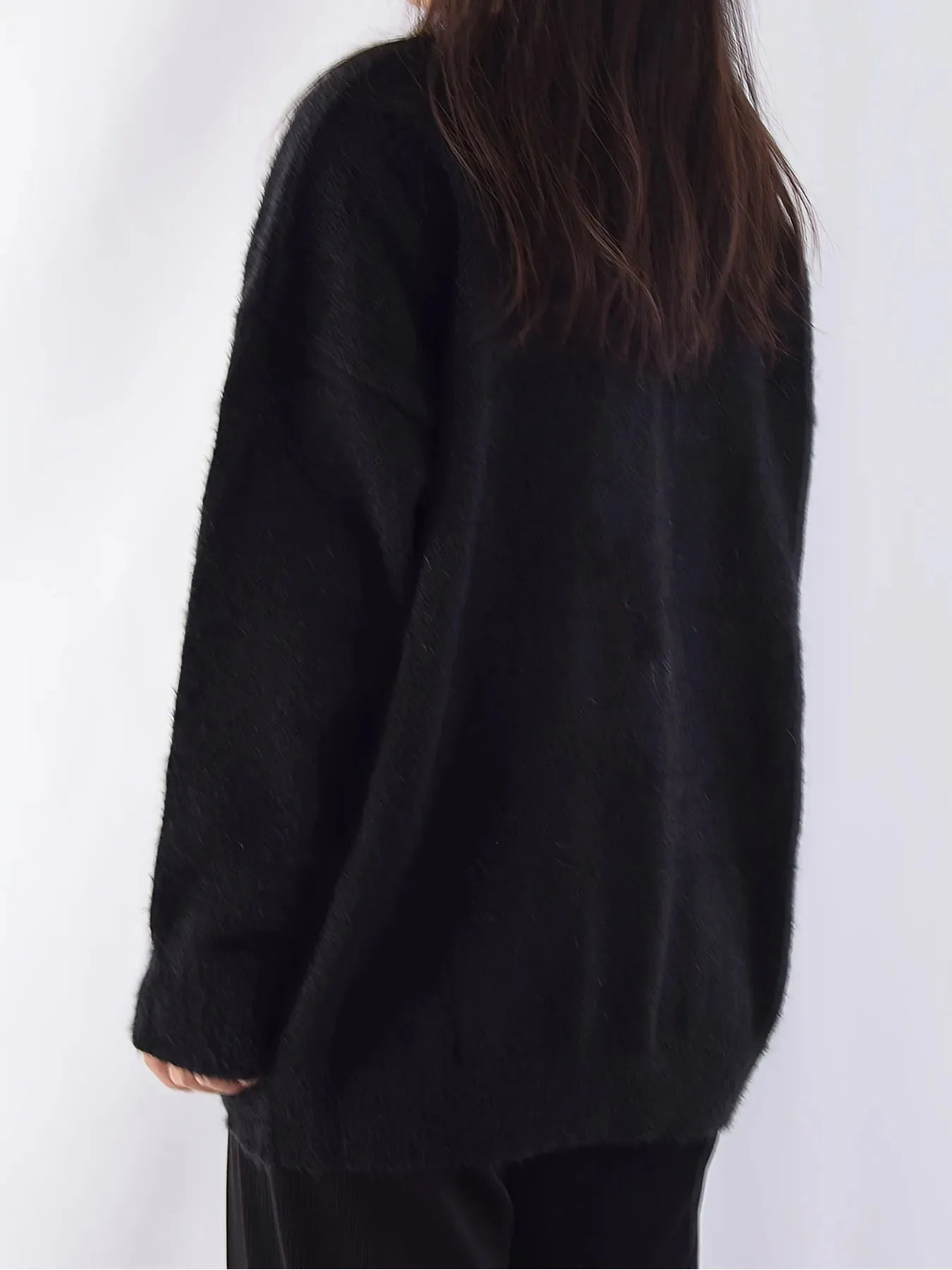 Gothic Casual Oversized Knitted Jumpers Grunge Cartoon Sweater Y2k Aesthetic Pullover