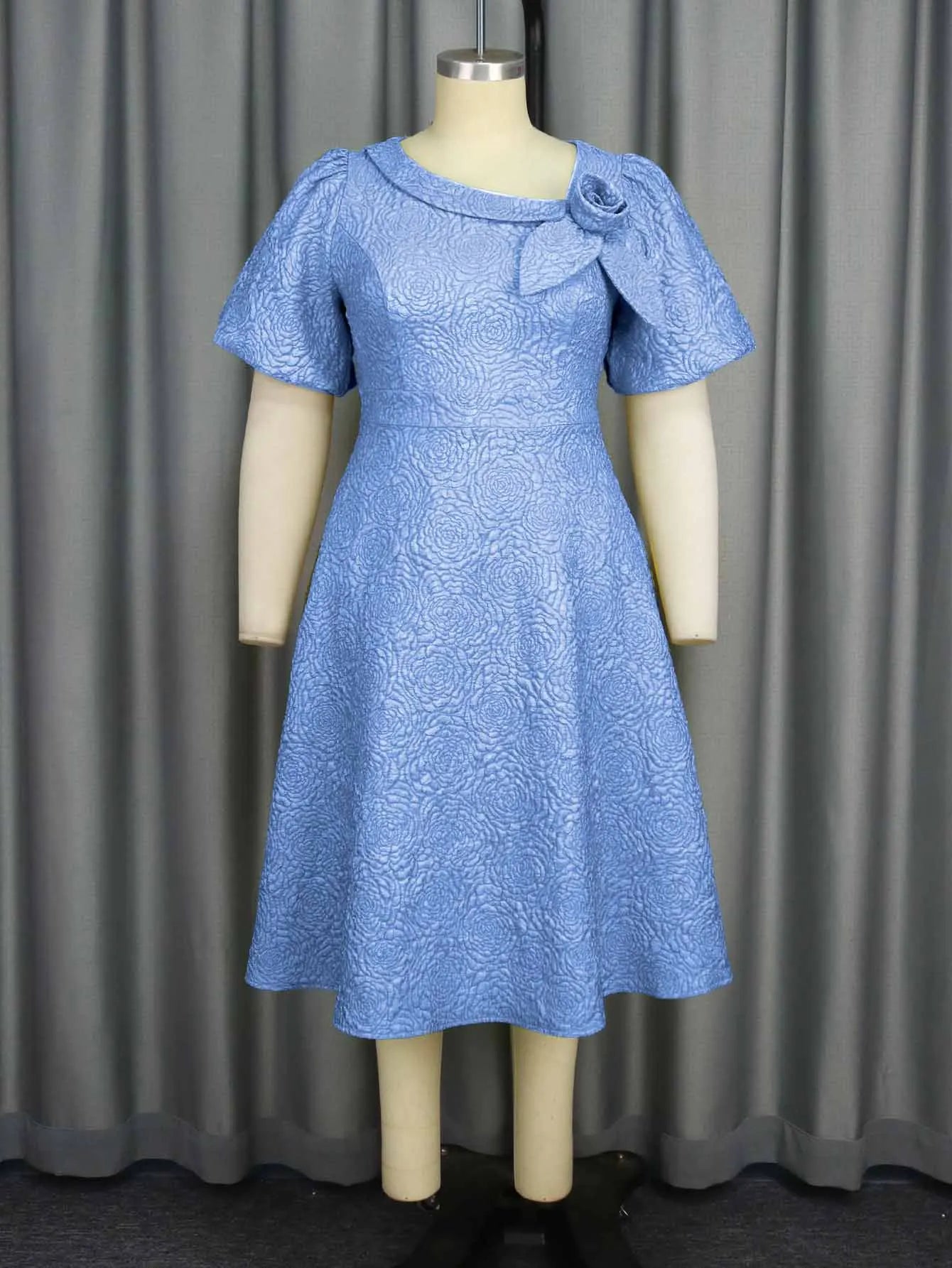 Women Plus Size Jacquard Dress A-Line Party Banquet Dress Cocktail Dress